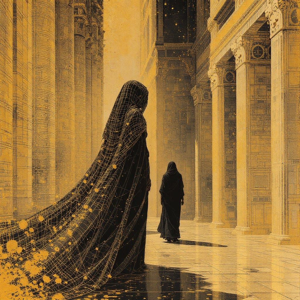 Sample image in the Engraved Mythic Amber style