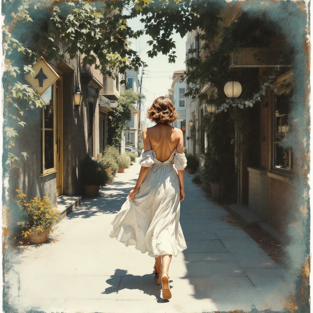 Sample image in the Polaroid Transfer Pin-up style