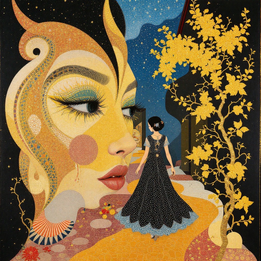 Sample image in the Raised Gilt Brushline style