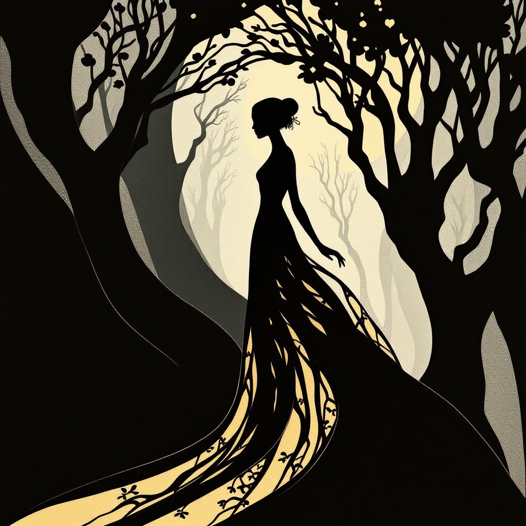 Sample image in the Backlit Gilt Lacework style