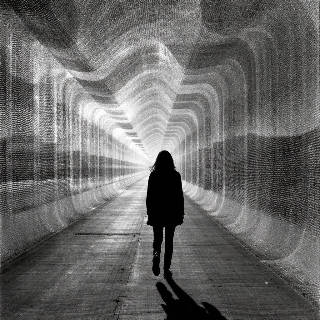 Sample image in the Etched Moire Backlight style