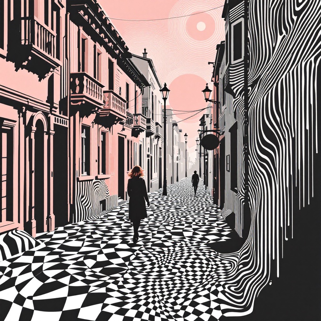 Sample image in the Pinched Lattice Rose style