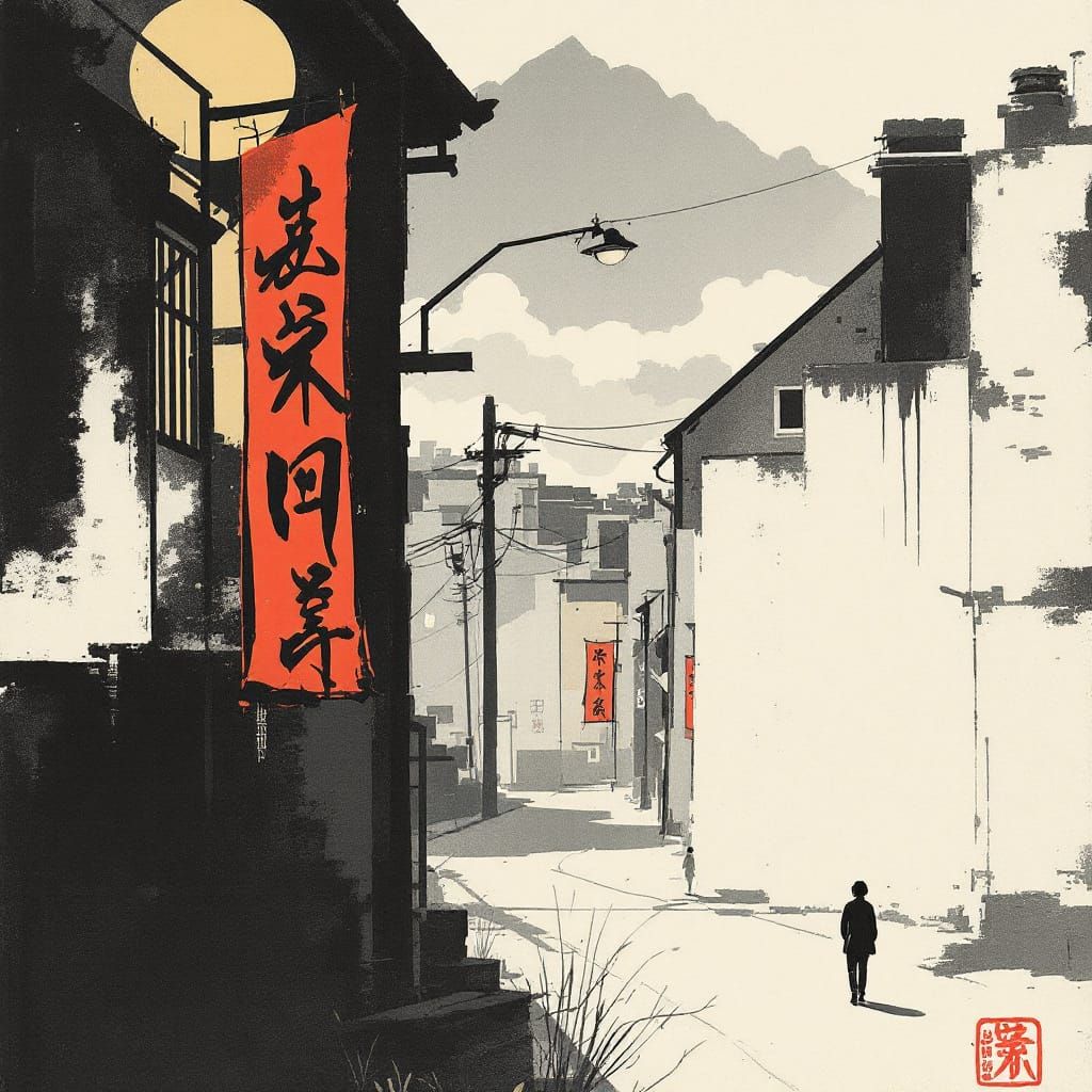 Sample image in the Floating World-Ink Fusion style