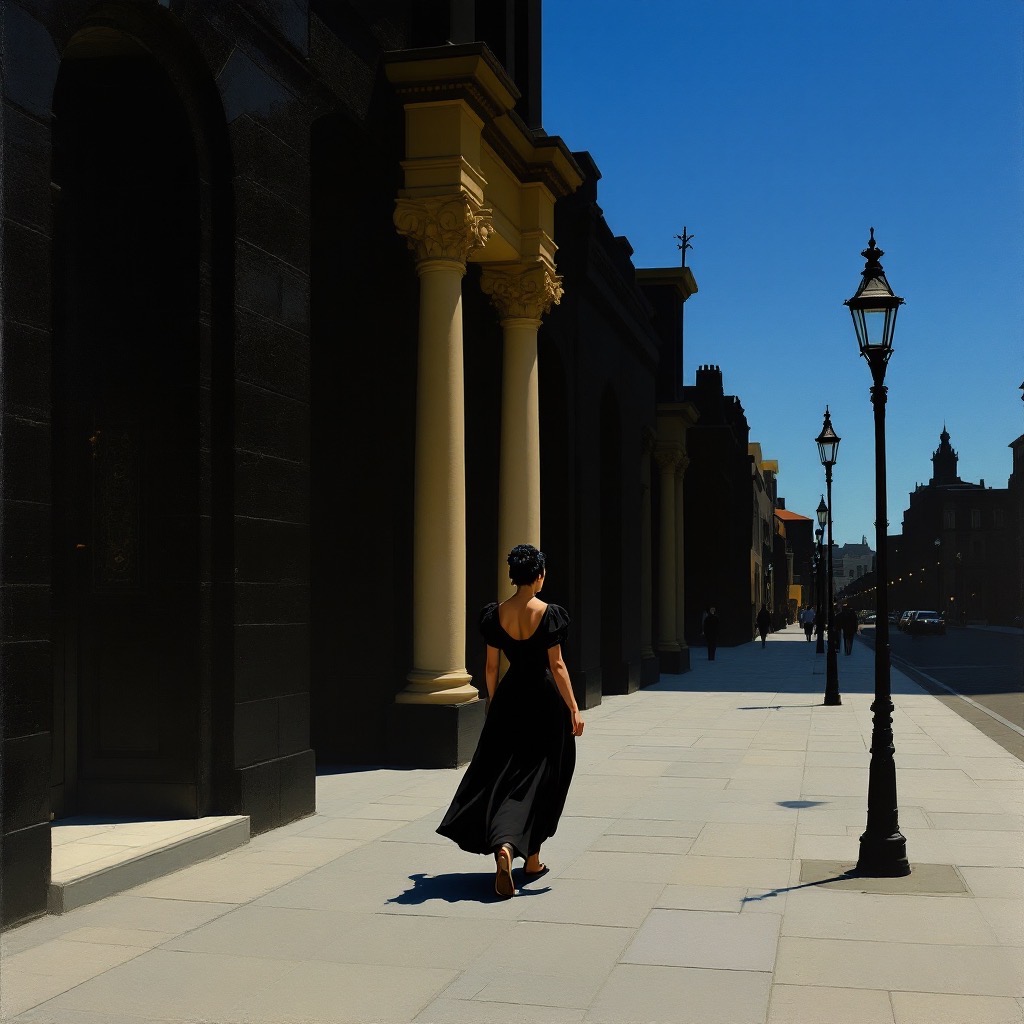 Sample image in the Enamel Longshadow Stillness style
