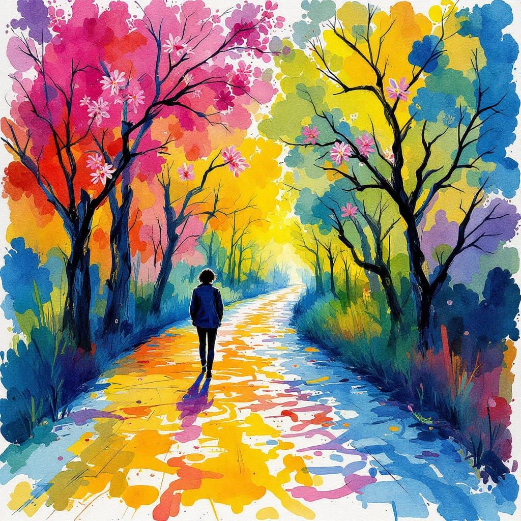 Sample image in the Fauvist Ink-Wash style