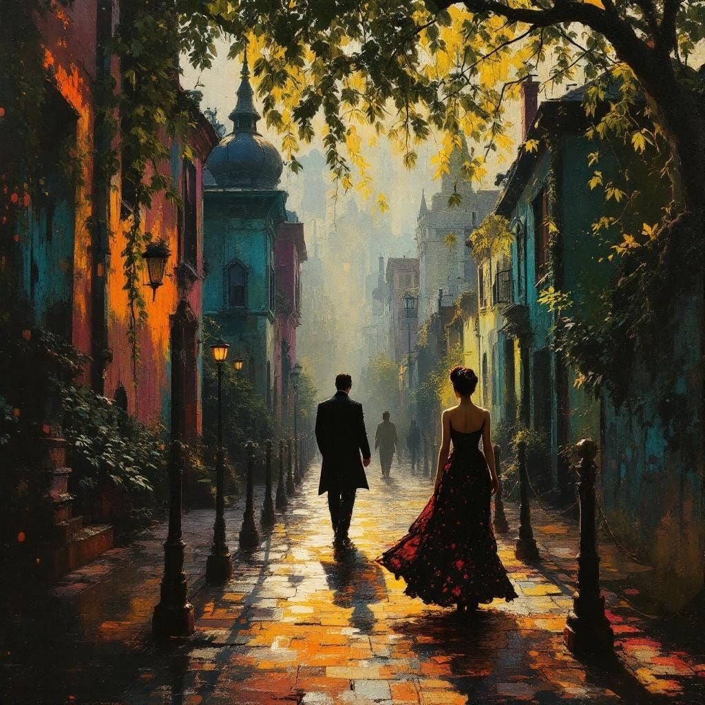 Sample image in the Lacquered Luminism style