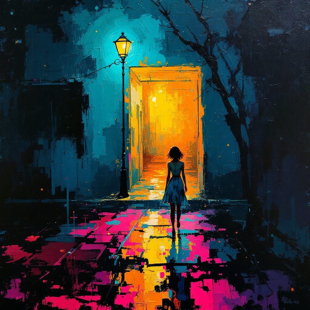 Sample image in the Neon Night style