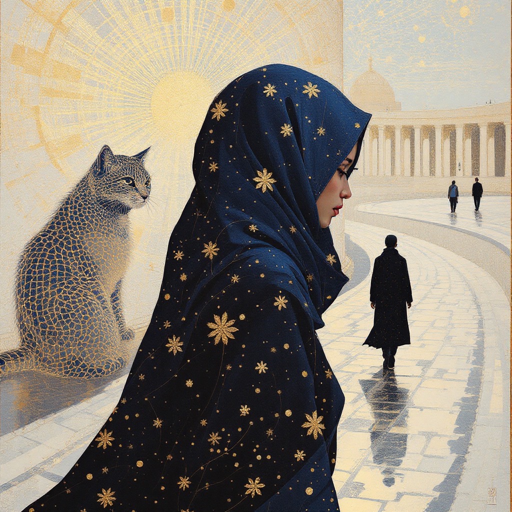 Sample image in the Stitched Keyline Gouache style
