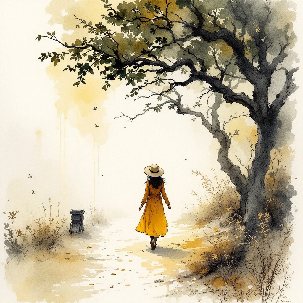 Sample image in the Tide-Marked Pen Wash style