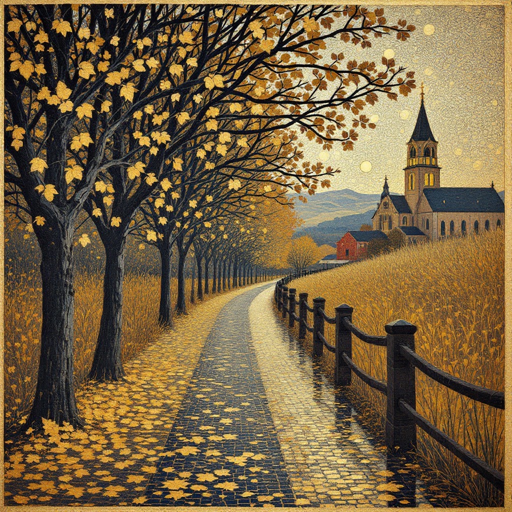 Sample image in the Scored Gilt Gouache style