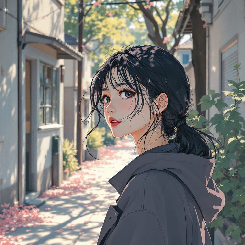 Sample image in the luminous anime style