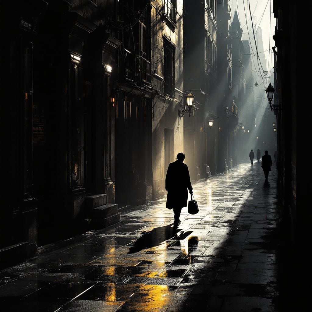 Sample image in the Techno-Baroque Noir style