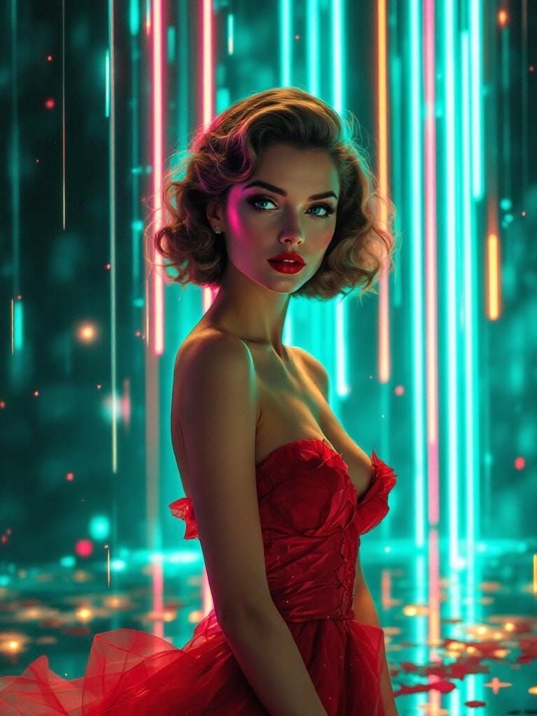 Sample image in the Neon Rain style