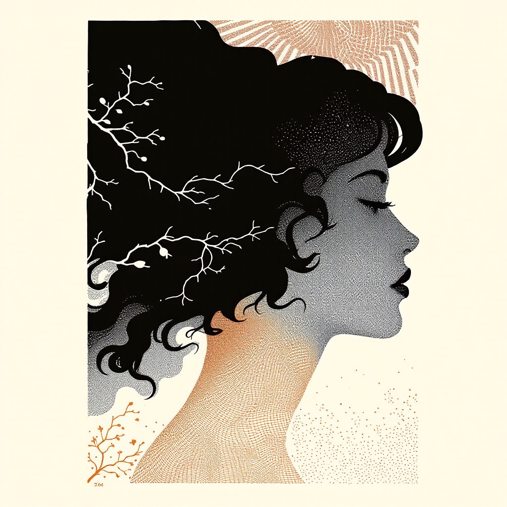 Sample image in the Inlaid Black Overprint style