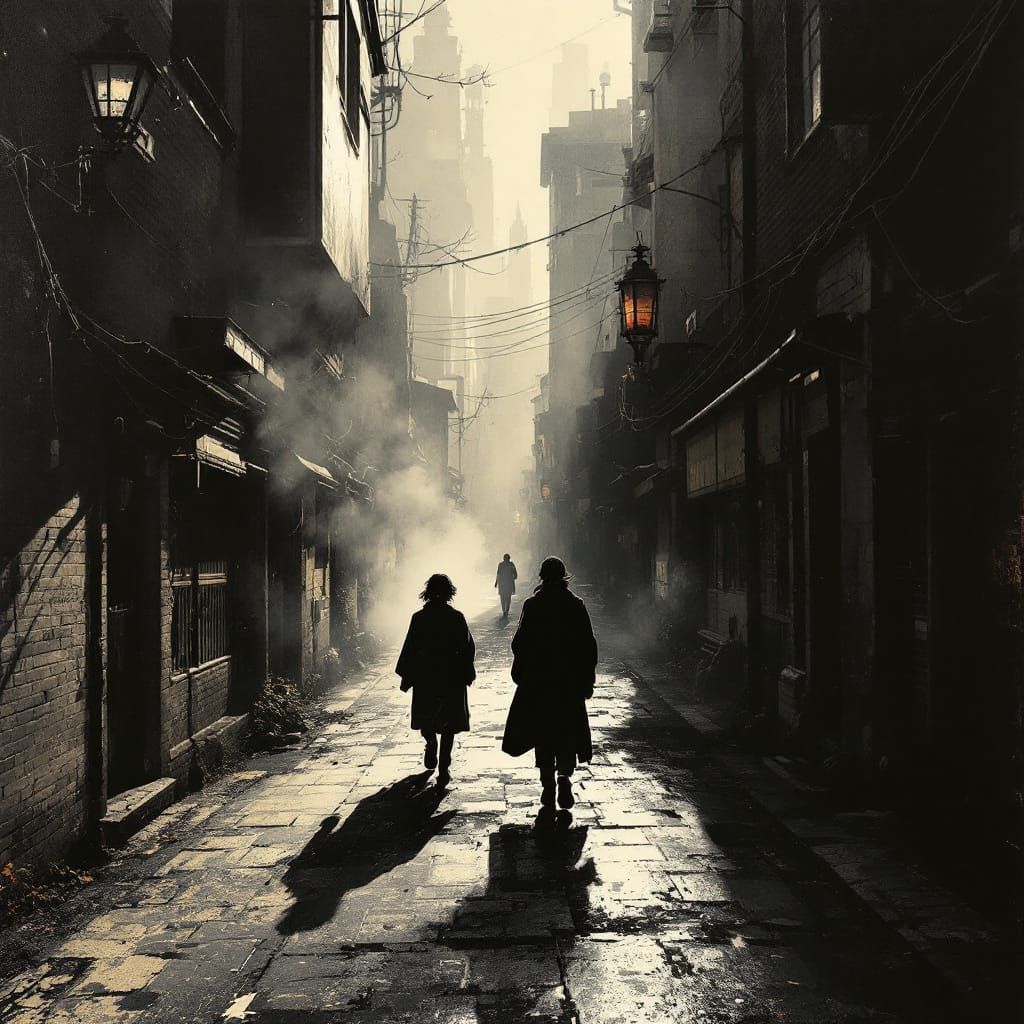 Sample image in the Aerosol Tenebrist Ukiyo style