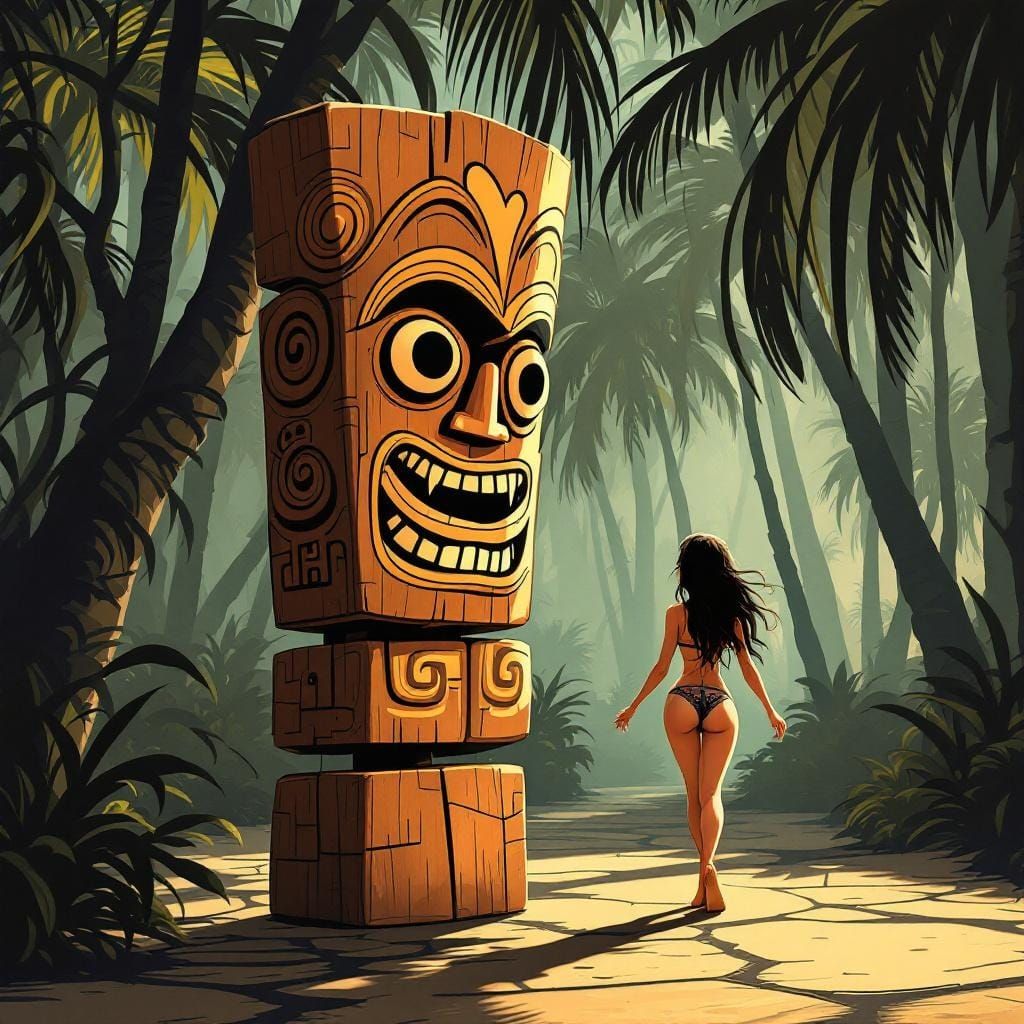 Sample image in the Soft Toon Polynesia style