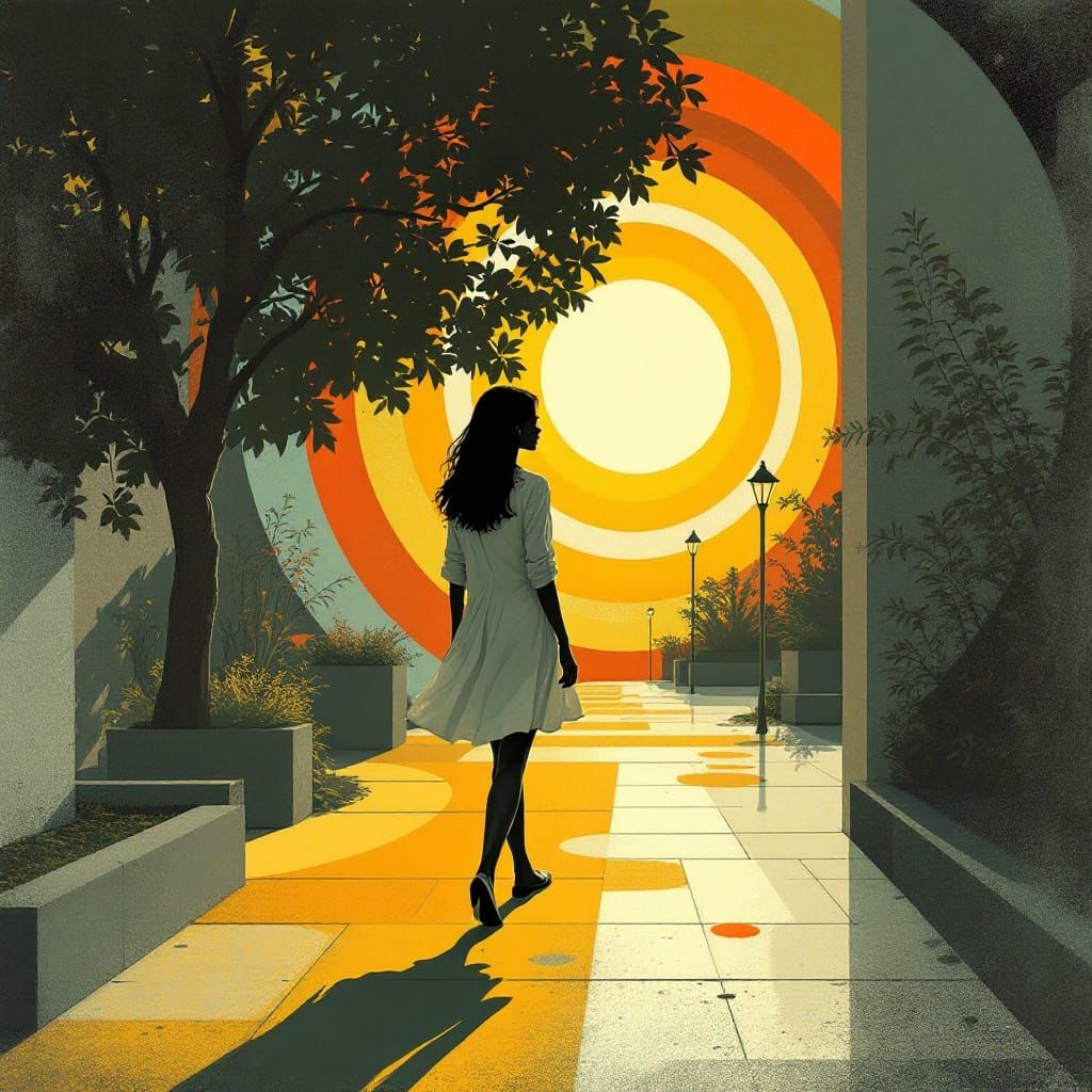 Sample image in the Retrogeometric style