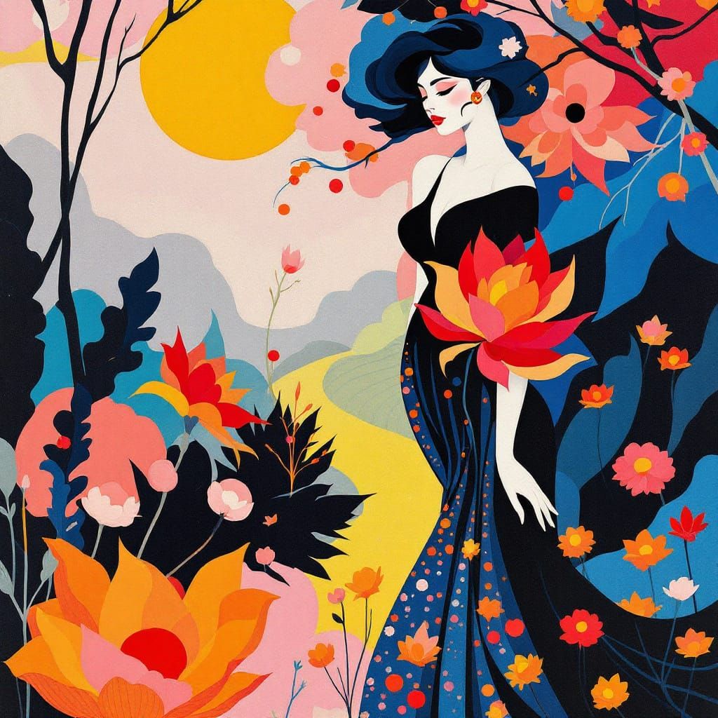 Sample image in the Fauvist-Graphic Nouveau style