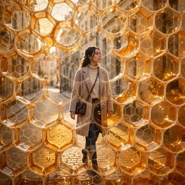 The Honeycomb Amber Overlay style rendered with Muse 1.0