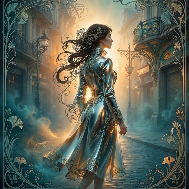 The Luminous Chrome Nouveau style rendered with Muse 1.0