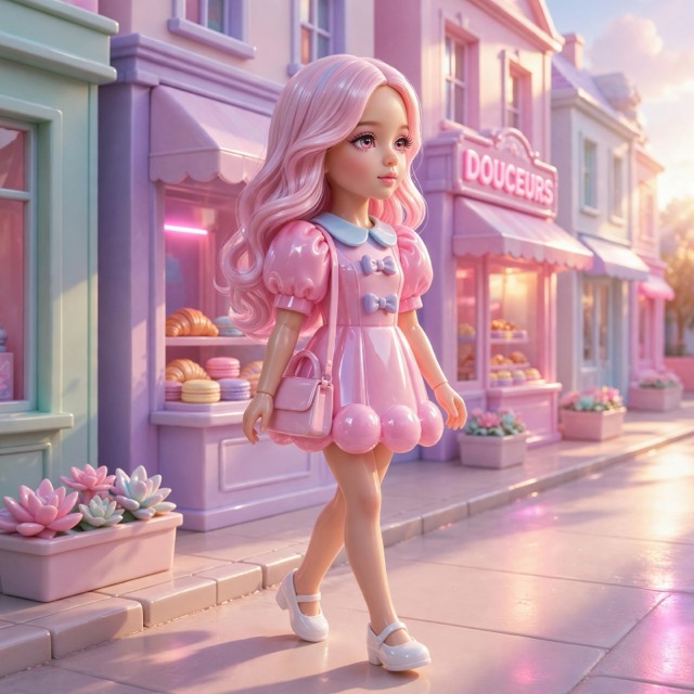The BarbieGlamor style rendered with Muse 1.0