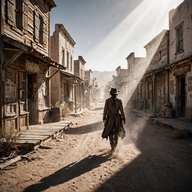 The Spaghetti Western style rendered with Muse 1.0