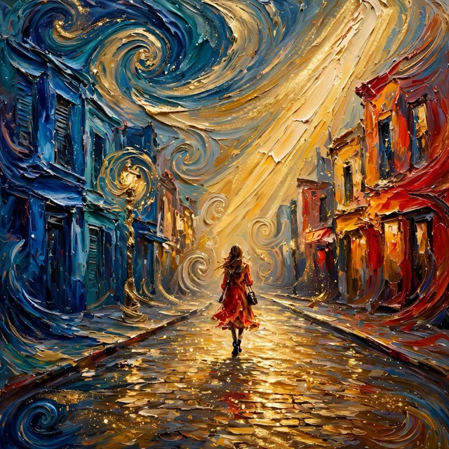 The Expressionist Glamour Swirl style rendered with Muse 1.0