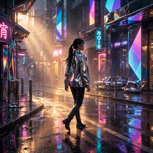 The Chrome Neon Luminism style rendered with Muse 1.0