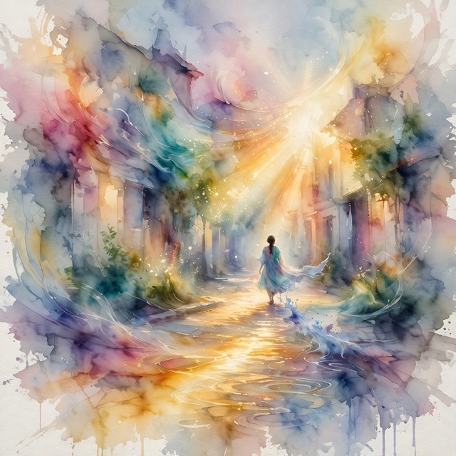 The LuminousFlow style rendered with Muse 1.0