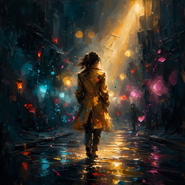 The Neon Night style rendered with Muse 1.0