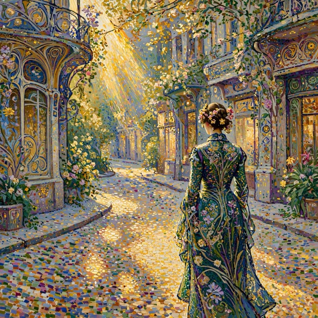 The Divisionist-Ornamental Synthesis style rendered with Muse 1.0