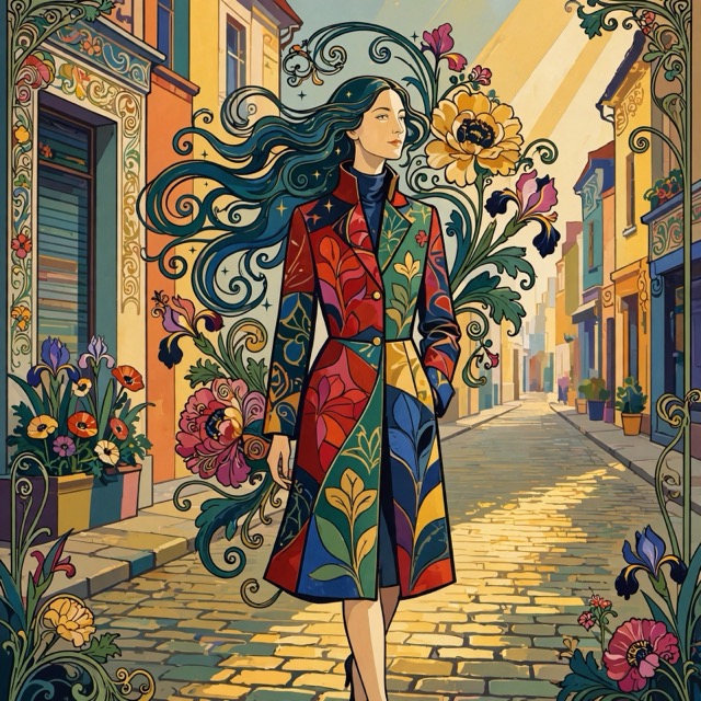 The Fauvist-Graphic Nouveau style rendered with Muse 1.0