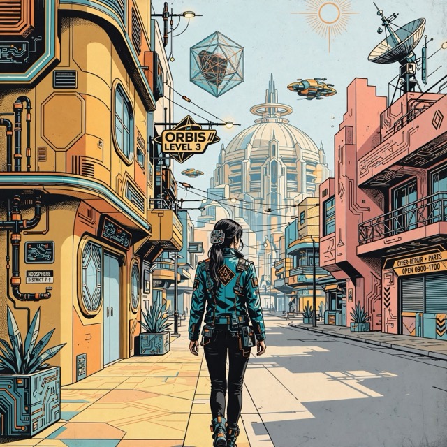 The RetroFuturism style rendered with Muse 1.0