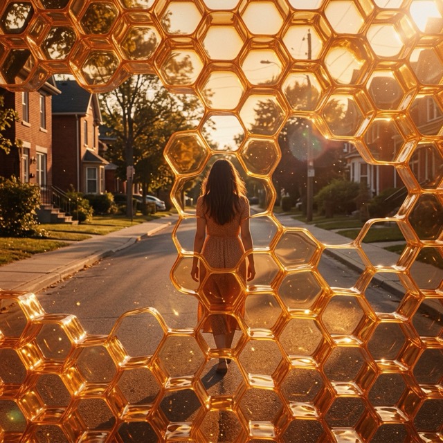 The Honeycomb Amber Overlay style rendered with Nano Banana 2.1
