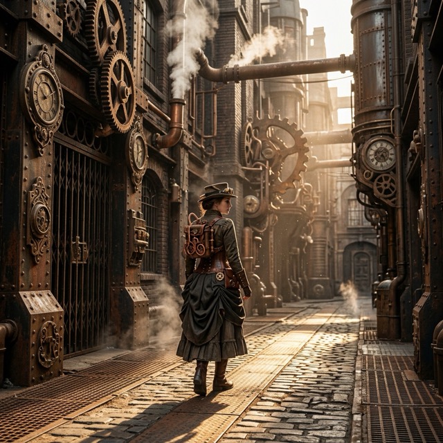 The Steampunk style rendered with Nano Banana 2.1