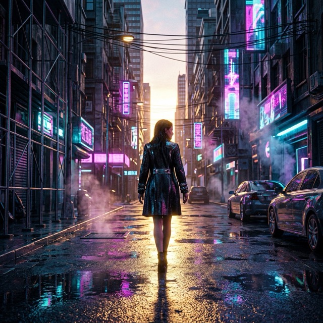 The Chrome Neon Luminism style rendered with Nano Banana 2.1