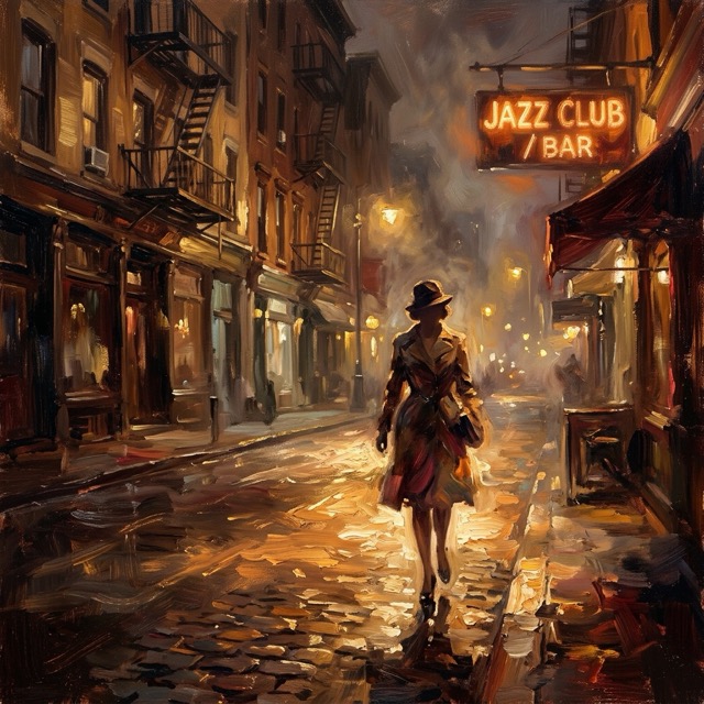 The Jazz Noir Luminism style rendered with Nano Banana 2.1