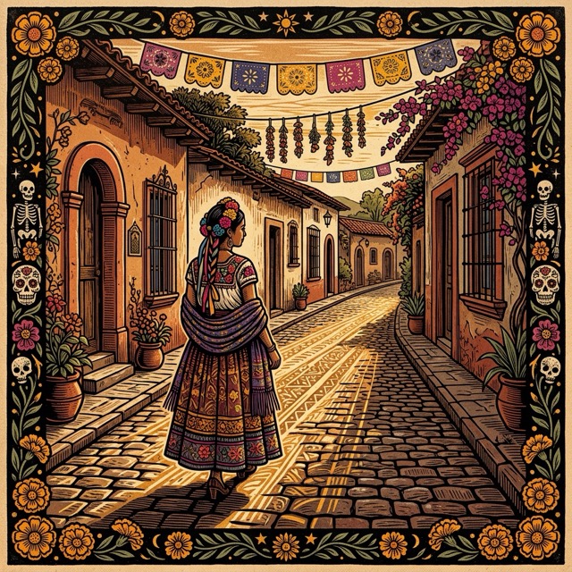 The Calavera Folk Modernism style rendered with Nano Banana 2.1