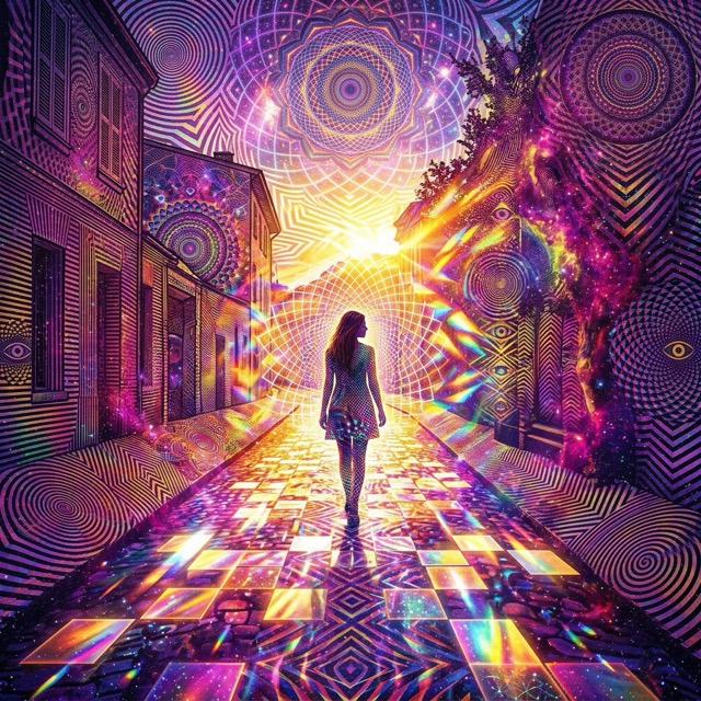 The Psychedelic Geometry style rendered with Nano Banana 2.1