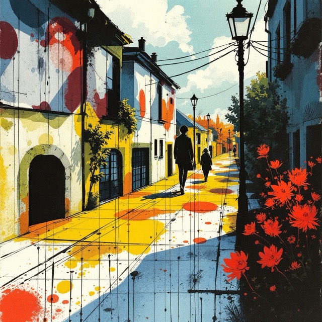 Sample image in the Swelling Contour Ink-Bleed style