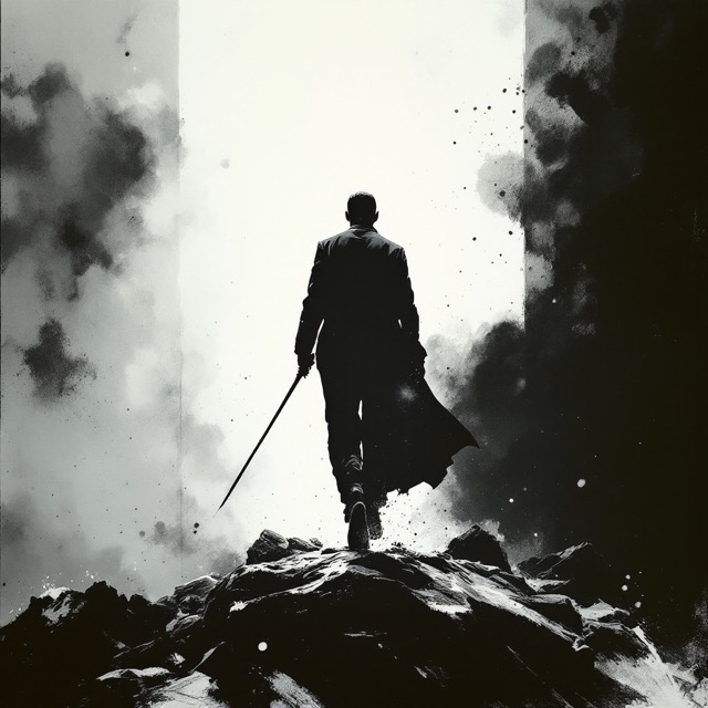 Sample image in the Crushed Black Spatter style