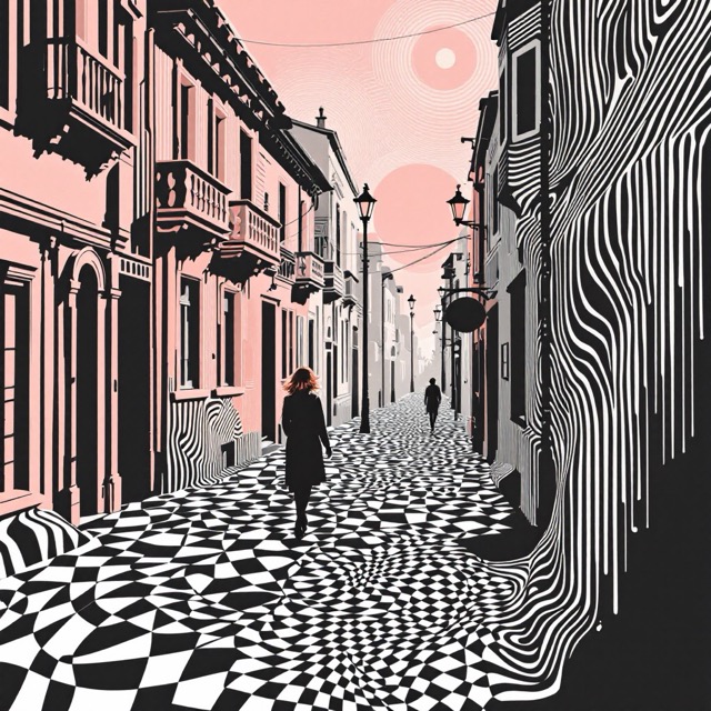 Sample image in the Pinched Lattice Rose style
