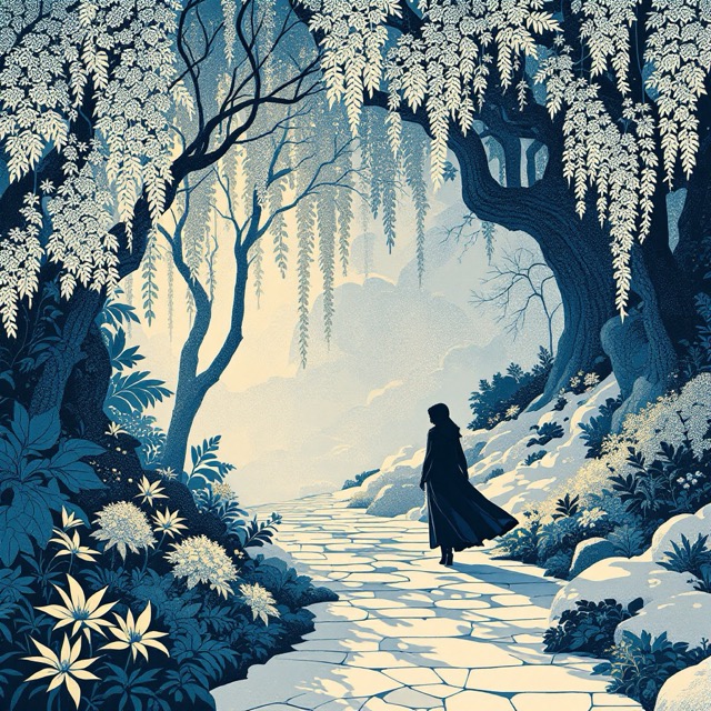 Sample image in the Moonlit Filigree Grove style