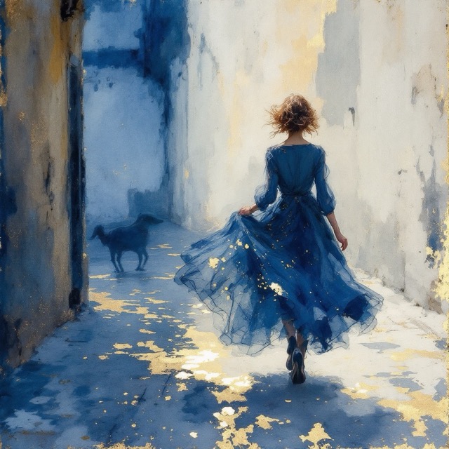 Sample image in the Gilt Bloom Wash style