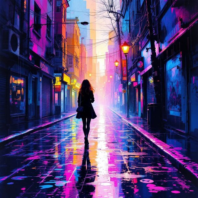 Sample image in the NeonWash style