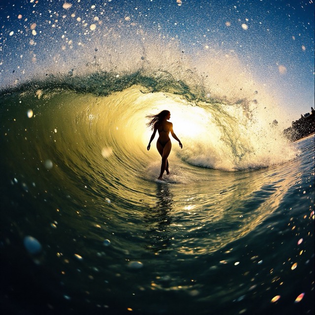 Sample image in the Fisheye Spray Freeze style