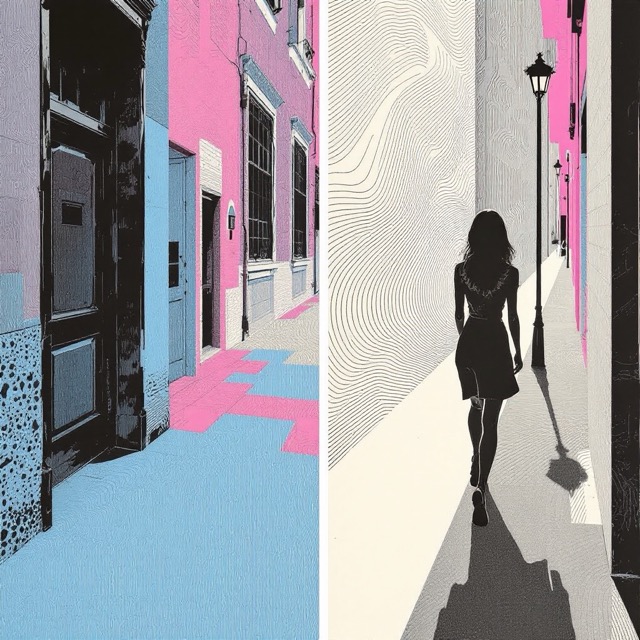 Sample image in the Neon Ivory Hatchwork style