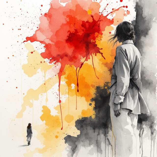 Sample image in the Bled Ink-Contour Wash style