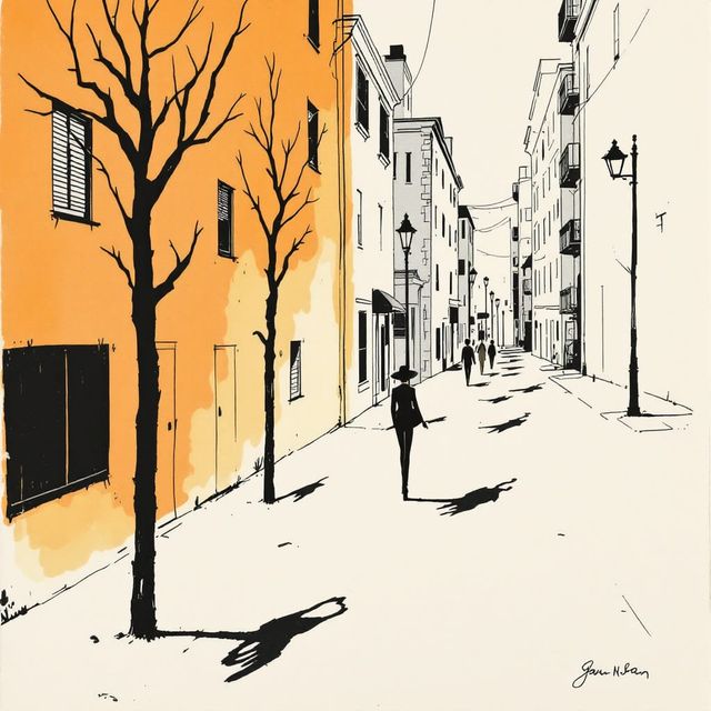The Urbane Elongation Cartoon style rendered with FLUX 1.1 pro