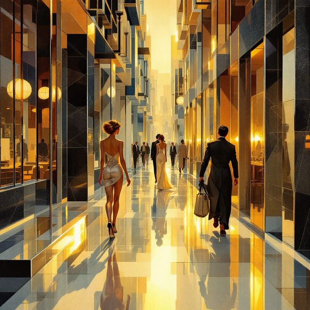 The Deco-Crystalline style rendered with FLUX 1.1 pro